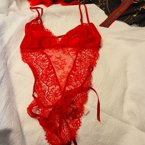 Victoria's Secret Red Lace Lingerie ♥️